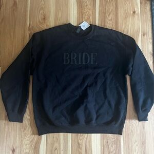 Personalized M&S Bride Gildan Black Crewneck Sweatshirt NWT